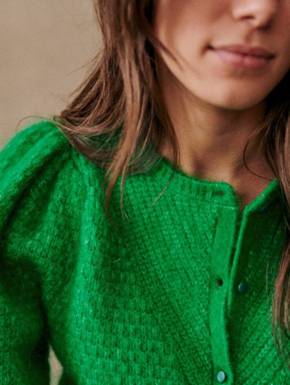 Sezane Solena Cardigan Vert Flash - Size S - Picture 4 of 7